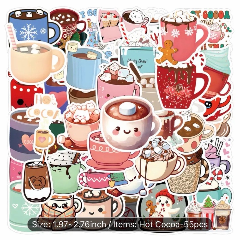 55 Cute Hot Cocoa Sticker